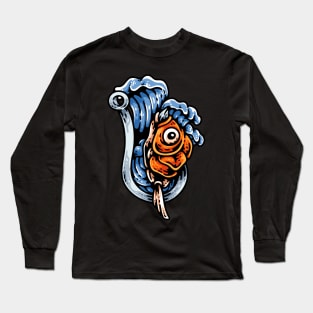 Fish Hook And Fish Head Long Sleeve T-Shirt